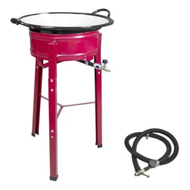 Imagem de Fritadeira Fritador Pasteleiro Fogão À Gás Industrial C/tacho