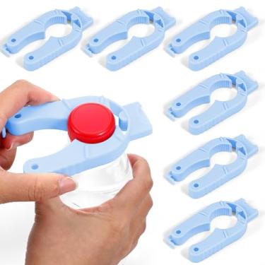 Imagem de DOPENSPI Abridor de garrafa de água de 6 peças, abridor de tampa de garrafa de plástico multiuso 3 em 1, abridores ergonômicos de latas de refrigerante para idosos, mãos frágeis, aba de puxar, tampa