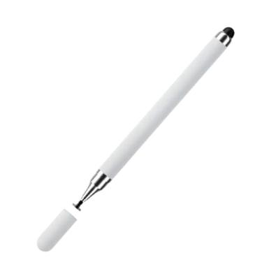 Imagem de Caneta Stylus Touch Screen Universal 2 em 1 – Para Smartphones, Tablets, Ipad, Iphone e Telas Touch screen Compatível com iOS e Android - BRANCO