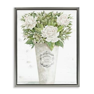 Imagem de Stupell Industries Arte de parede em tela flutuante marrom Les Fleurs Des Roses, design de Cindy Jacobs, 78 x 63 cm