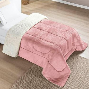 Imagem de Edredom Solteiro Coberdrom Sherpa-mantinha Everest 1 Peça - Rosa Secreto