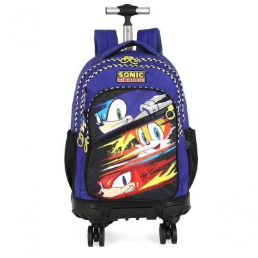 Imagem de Mochila Com Rodas Sonic Azul - Unico Azul