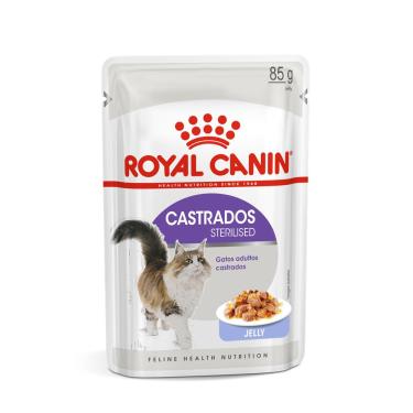 Imagem de Ração Úmida Royal Canin Jelly para Gatos Adultos Castrados Sachê 85G