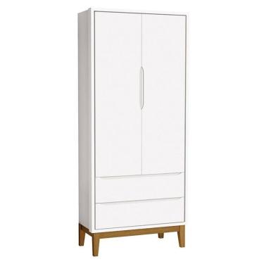 Imagem de Guarda Roupa Infantil New Classic 2 Portas Branco Com Pés Madeira ? Reller