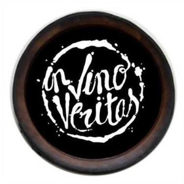 Imagem de Quadro Decorativo Porta Rolhas Redondo In Vino - Pequeno