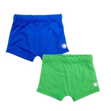 Imagem de Kit 2 Sungas Boxer Lisas com Cordão Verão Praia Piscina Verão Sunga Bo