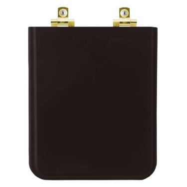 Imagem de Assento Sanitário Soft Close Square Preto Para Vaso Incepa Com Ferragem Dourada