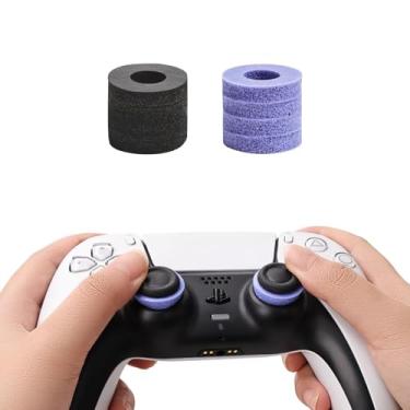Imagem de YOKRWO 8 Pack Handle Joystick Enhanced Buffer Ring for Playstation 5 Accessories, Gaming Accessories, for PS4,for PS5, for Xbox One, for Xbox Elite，Precision Rings for PS5（Black/Purple