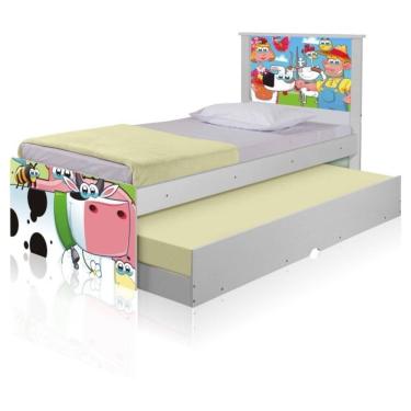 Imagem de Bicama Juvenil Adesivada Fazendinha Feliz Com Colchões