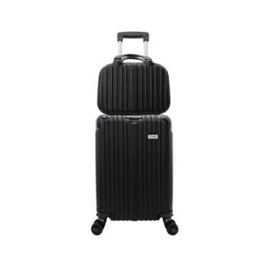 Imagem de MALA DE BORDO COM FRASQUEIRA VIAGEM RODINHAS 360° ABS P-Unissex