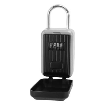 Imagem de RiToEasysports Caixa de Bloqueio de Chave, Caixa de Armazenamento de Chave Montada na Parede Com Código Redefinível, Cofre de à Prova d'água de Liga de Alumínio de Alta Resistência para Apartamento