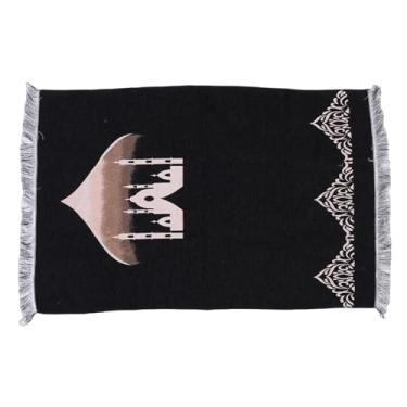 Imagem de Pssopp Tapete de Oração Islâmico, Tapete de Oração Macio Bordado Exclusivo árabe para Mulheres Homens Crianças Meditação