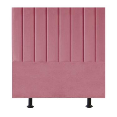 Imagem de Cabeceira Estofada Cama Box Casal 140 Cm Marina Suede rosa