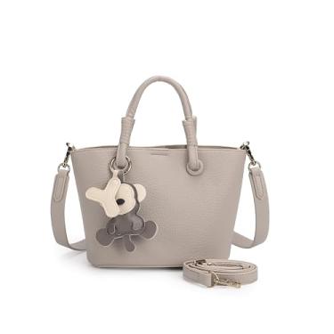 Imagem de Bolsa feminina, carteira de couro artificial, alça superior feminina, alça de bolsa de ombro, carteira pequena destacável, Damasco, Small, Bolsa quadrada pequena transversal