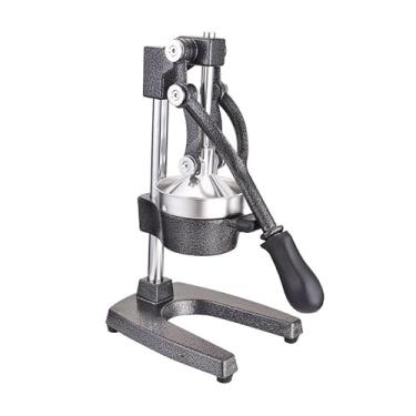 Imagem de Espremedor manual de ferro fundido resistente, prensa manual de grau comercial para laranjas, limões e romãs, máquina de suco de laranja de bancada com copo de aço inoxidável