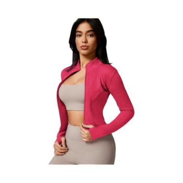 Imagem de Jaqueta Feminina Esportiva De Golfe Com Zíper Completo, Manga Longa, A