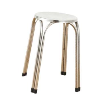 Imagem de Fenteer Banco empilhável de metal, aço inoxidável, metal, portátil, aninhamento, comercial, multiuso, cadeiras para cozinha, sala de aula, 47cm