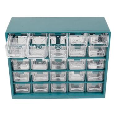 Imagem de predolo Organizador de Ferramentas, Caixa de Parafusos, Caixa de Ferramentas Leve e Multiuso com 25 Compartimentos para Blocos de Montar de Brinquedo, Verde Escuro