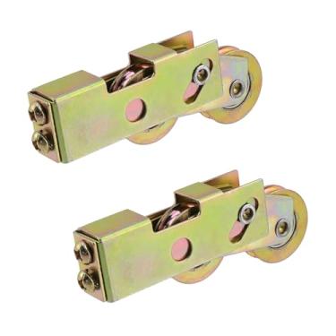Imagem de Woogim 2 rolos de porta deslizante, rolamento de esferas de aço de 3,5 cm, rodas de janela de porta de aço carbono, capacidade de carga de 90 kg/89,8 kg para portas de vidro deslizantes e portão de