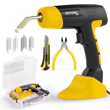 Imagem de Pistola De Soldar Plásticos 200 Grampos Luz LED Spark BR 4 Tipos de Grampos Leve e Portátil Maleta e Suporte Reparo Profissional 127v