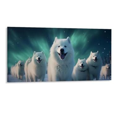 Imagem de HouLaiZhe Pôster animal lobo gordo aurora lona estética pôsteres decoração de quarto pintura de parede galeria sala decoração de parede para quarto sala de estar escritório 12 x 24 polegadas (30 x 60