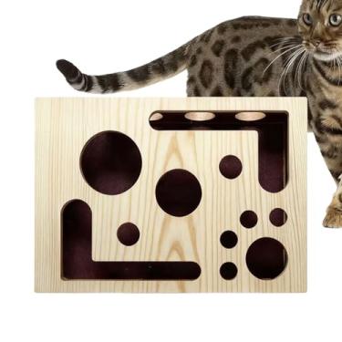 Imagem de Caixa de de unha de gato, arranhador de – de unha, brinquedo de labirinto, para animais de estimação, exercícios, treinamento, tédio, viagem, sala de estar, hora da refeição, casa