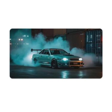 Imagem de HouLaiZhe JDM Car R32 Drift Pier Gaming Mouse Pads JDM Car Desk Pads Grandes Mousepads para Teclado Desktop Mat40X75cm