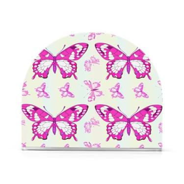 Imagem de Qilmy Porta-guardanapos, lindas borboletas, porta-guardanapos para mesas, cozinha, restaurante, decoração de casa, suporte decorativo moderno para guardanapos de coquetel de papel de jantar 458