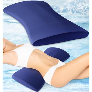 Imagem de Almofada de suporte lombar para alívio da dor nas costas: almofada lombar para dormir - Almofada de cintura de espuma viscoelástica - Travesseiro de reforço de resfriamento nas costas para dorminhocos