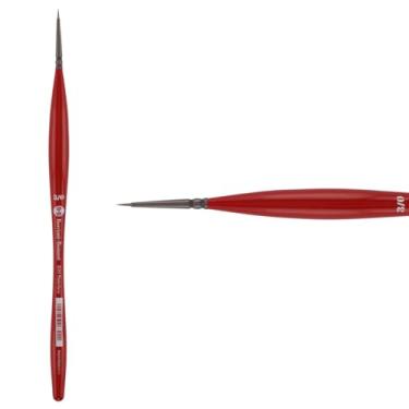 Imagem de Pincel Borciani Bonazzi Unico Silver Synthetic Series 810, redondo, 3 x 0 - pincel de cabo médio feito à mão na Itália, sem crueldade, acrílico, óleo, aquarela, precisão elástica
