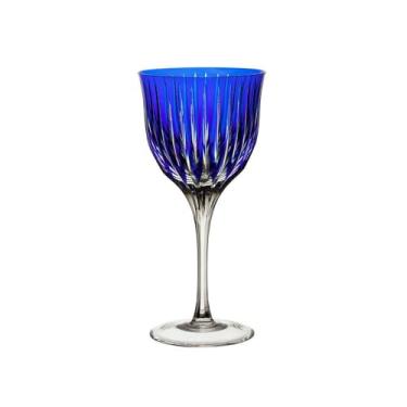 Imagem de Taça para vinho tinto em cristal Strauss Overlay 225.102.150 370ml azul escuro