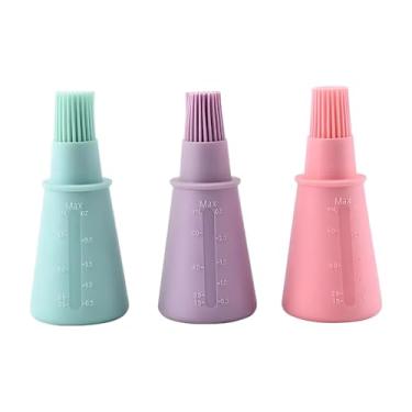 Imagem de Pincel Culinário de Silicone Dispenser Multiuso Reservatório Óleo Azeite Cor Sortida