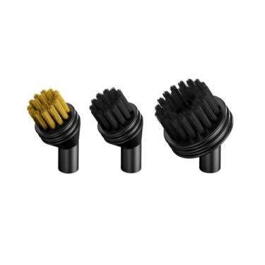 Imagem de SENMO Escova redonda para esfregão a vapor – Cabeça de escova de limpeza de substituição compatível com a maioria dos esfregões a vapor, ideal para azulejos, argamassa, cozinha e banheiro