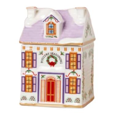 Imagem de DimyFew Pote de Temperos em Estilo de Vila Natalina, Miniatura em Resina, Decoração Festiva, Ideal para Bar, Café, Mesa E Casa, Style D, Tamanho real