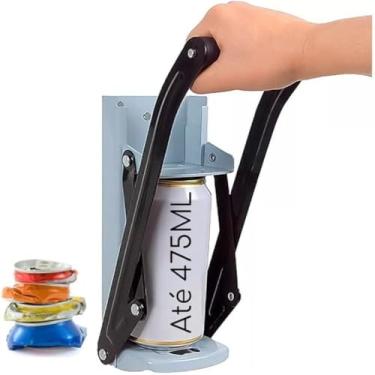 Imagem de Amassador resistente de latas, abrindo garrafas e otimizando o espaco, facil.