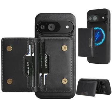 Imagem de Ysnzaq Capa carteira para Google Pixel 10 Pro XL com porta-cartões para mulheres e homens, capa de telefone de couro PU 2 em 1 destacável com suporte magnético à prova de choque para Google 10 Pro XL