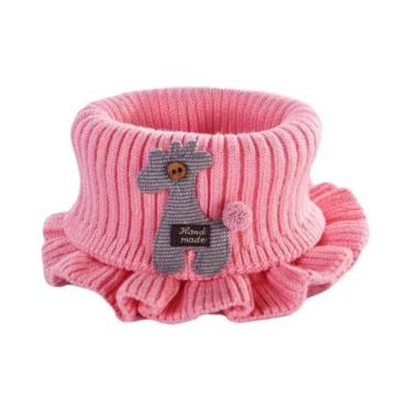 Imagem de Cachecol De Bebê Tricotado Com Estampa De Girafa Para Meninas, Acessór