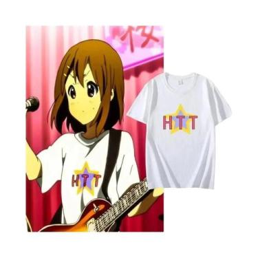 Imagem de Camiseta Unissex Kawaii Anime K-ON Houkago Tea Time Com Estampa Gráfic