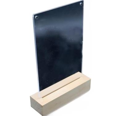 Imagem de Luminária de Mesa LED Acrílica Porta-Retrato A4 Moderna com usb e Interruptor| Para Estudar, Trabalhar, Decorar, Presentear e Ambientes com Pouca Luz Natural(Porta Retrato)