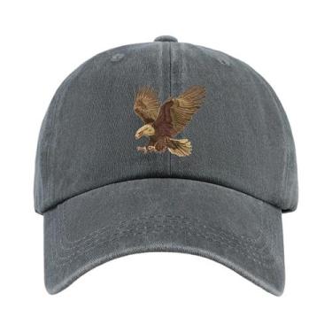 Imagem de Boné De Beisebol Unissex Ajustável Com Estampa De Águia Para Caminhada