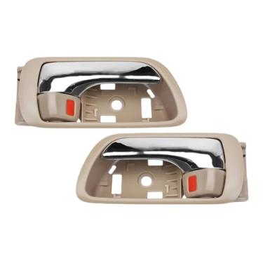 Imagem de Compatível com toyota camry 2002-2006 2 peças conjunto de maçaneta de porta interna-frente e traseira esquerda/direita peças de reposição 92917, 69206-yc030-05