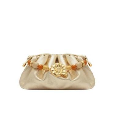 Imagem de Bolsa Clutch Couro Pedrarias Concha Lançamento Arezzo-Feminino