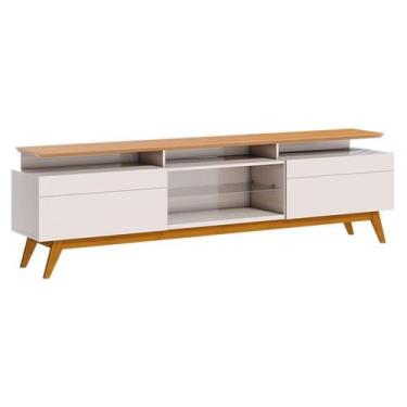 Imagem de Rack Bancada Classic 2 Gavetas com Nicho 2.2 Off White Nature - Imcal