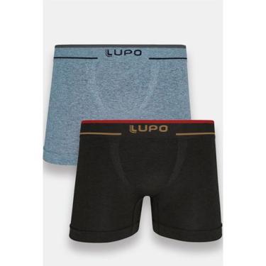Imagem de Kit/2 Cueca Boxer Lupo 00733-088 Masculina Sem Costura Fio Texturizado