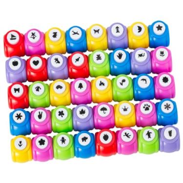 Imagem de Colaxi Conjunto de 40 furadores de papel portáteis para artesanato, ideais para scrapbooking, álbuns de fotos e outros projetos DIY. Perfeito para materiais