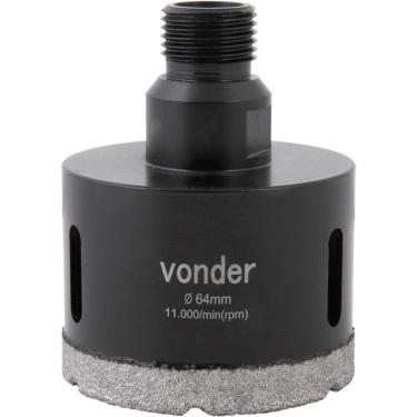 Imagem de Serra Copo Diamantada Para Esmerilhadeira 64 Mm Vonder