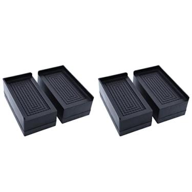 Imagem de Sofá de chão Sofá de chão Sofá preto 6 peças Móveis Pé geladeira tapete de pé máquina de lavar pé riser pad sofá levantadores pad Risers Quadrado à prova de choque Sofá de chão Sofá de chão Sofá de ch