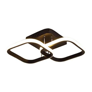 Imagem de Stgfyxgs Luminária de Teto LED, Luz Branca/neutra/quente, Lustre, Luminária para Corredor, Luminária de Teto para Quarto, Sala de Jantar, Cozinha, quadrado