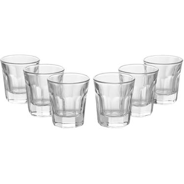 Imagem de Copo Shot de Vidro Temperado para Whisky, Tequila, Licor e Cachaça, 40ml, 4cm x 7cm, Transparente, Jogo com 6 Unidades