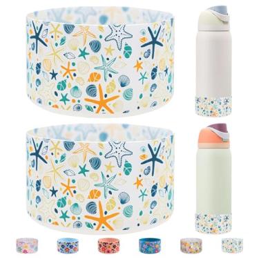 Imagem de HEYSKAY 2 peças de bota de silicone para garrafa de água Owala Flask 1,134 g, capa protetora antiderrapante para Owala Twist, garrafa de água de aço inoxidável FreeSip and Flip sem BPA